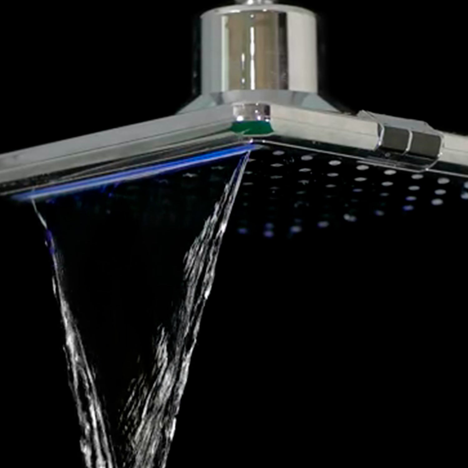 Soffione Doccia Quadrato Con Luce Led e Sensore Infrarossi