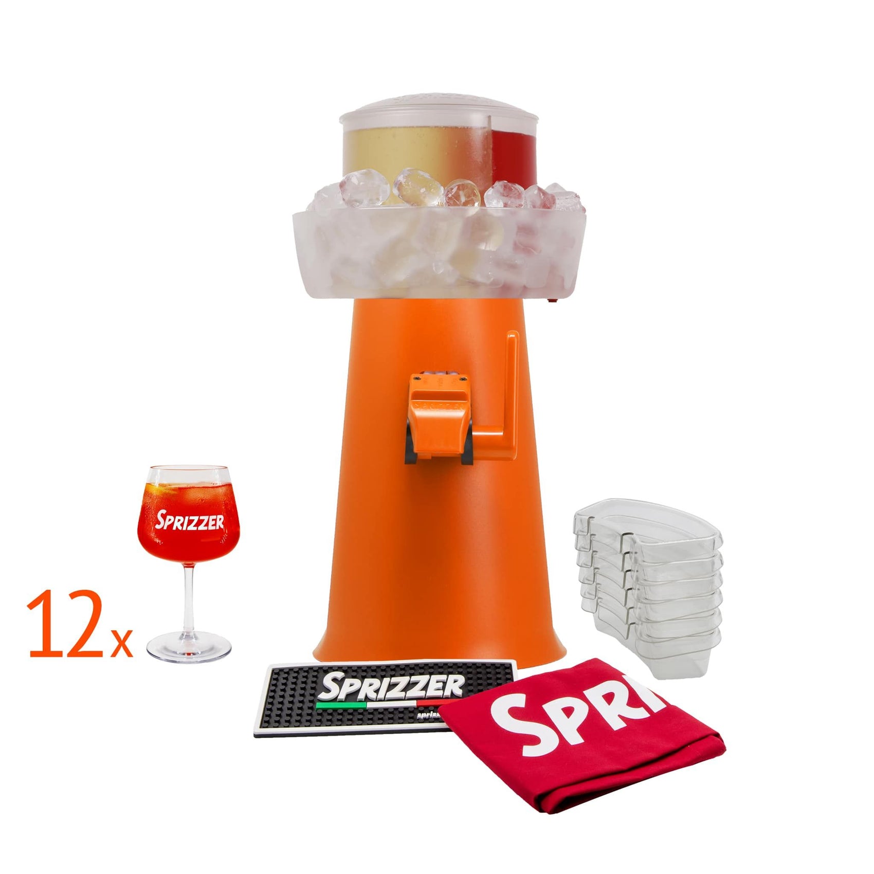 kit completo sprizzer arancio eleganza e qualita per aperitivi unici