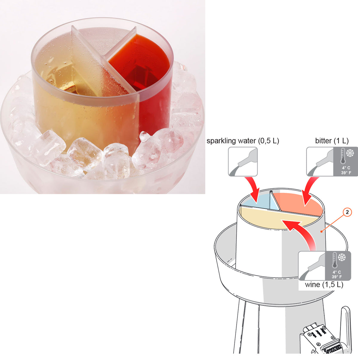 kit completo sprizzer arancio eleganza e qualita per aperiti