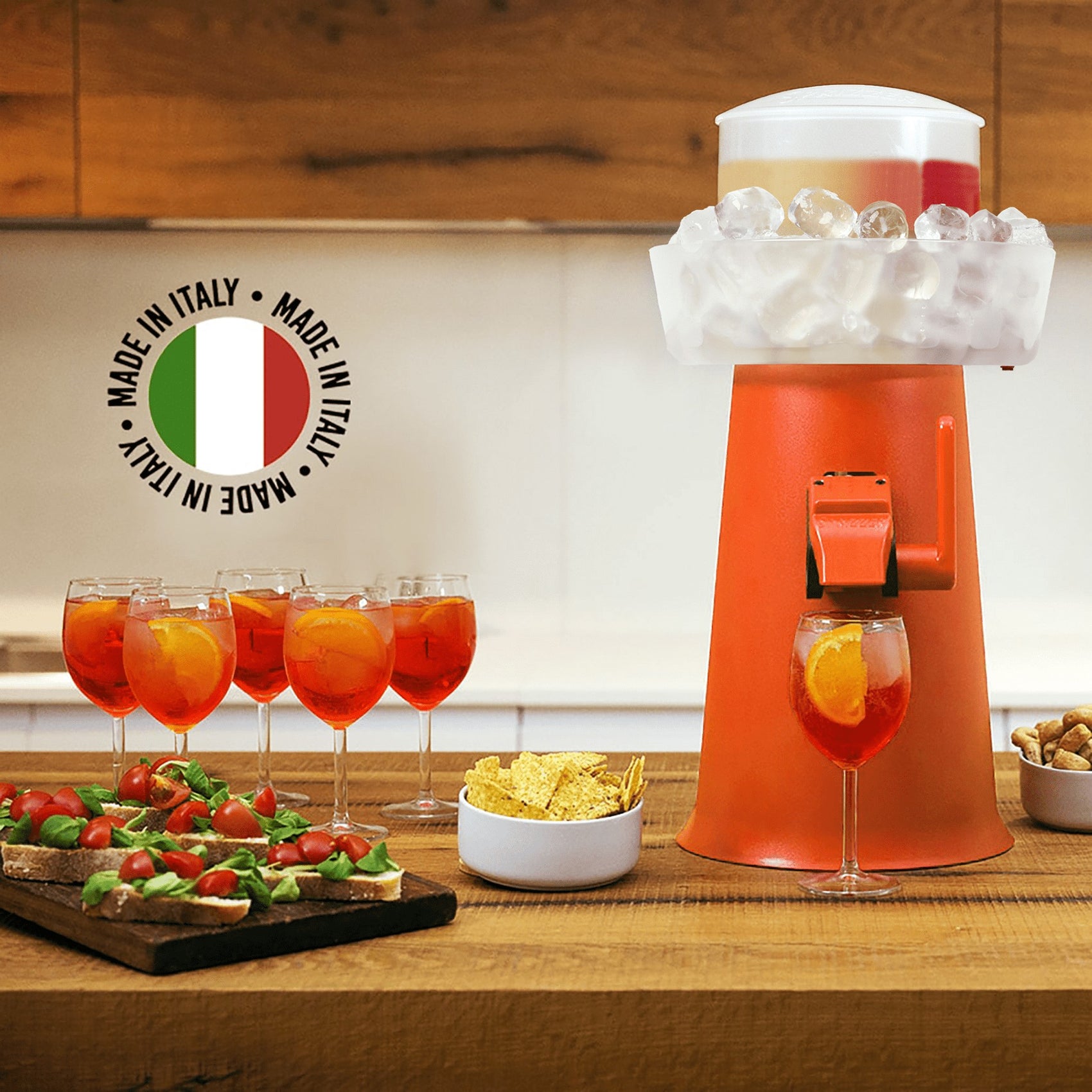 kit completo sprizzer arancio eleganza e qualita per aperitivi unici