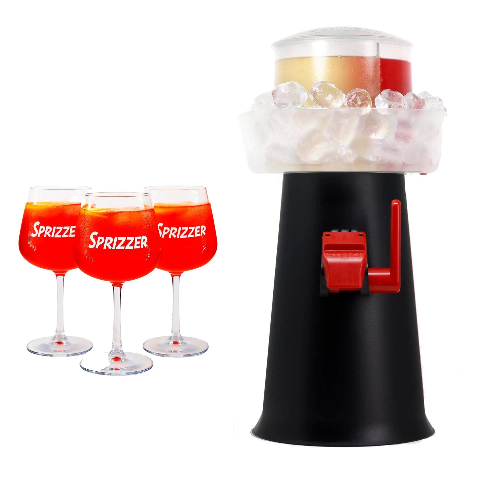 Kit Sprizzer Nero con 3 bicchieri design elegante materiali resistenti ideale per aperitivi unici Acquista ora