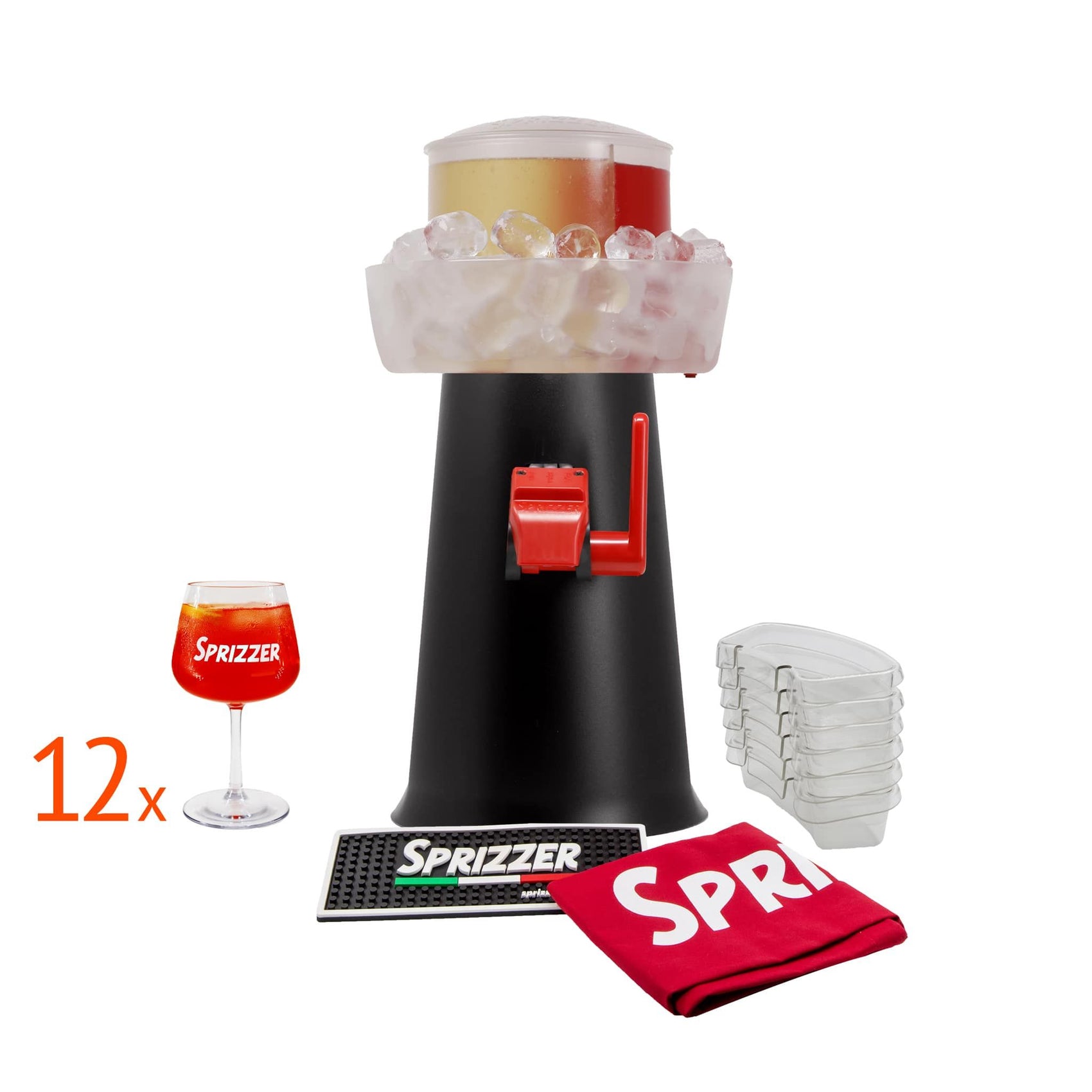 Kit completo Sprizzer Nero eleganza e resistenza per aperitivi
