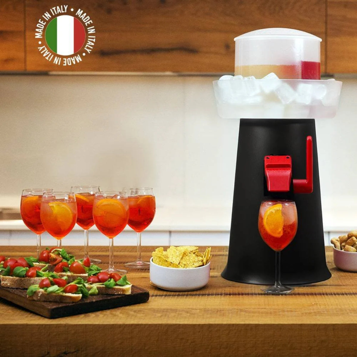 Kit completo Sprizzer Nero eleganza e resistenza per aperitivi
