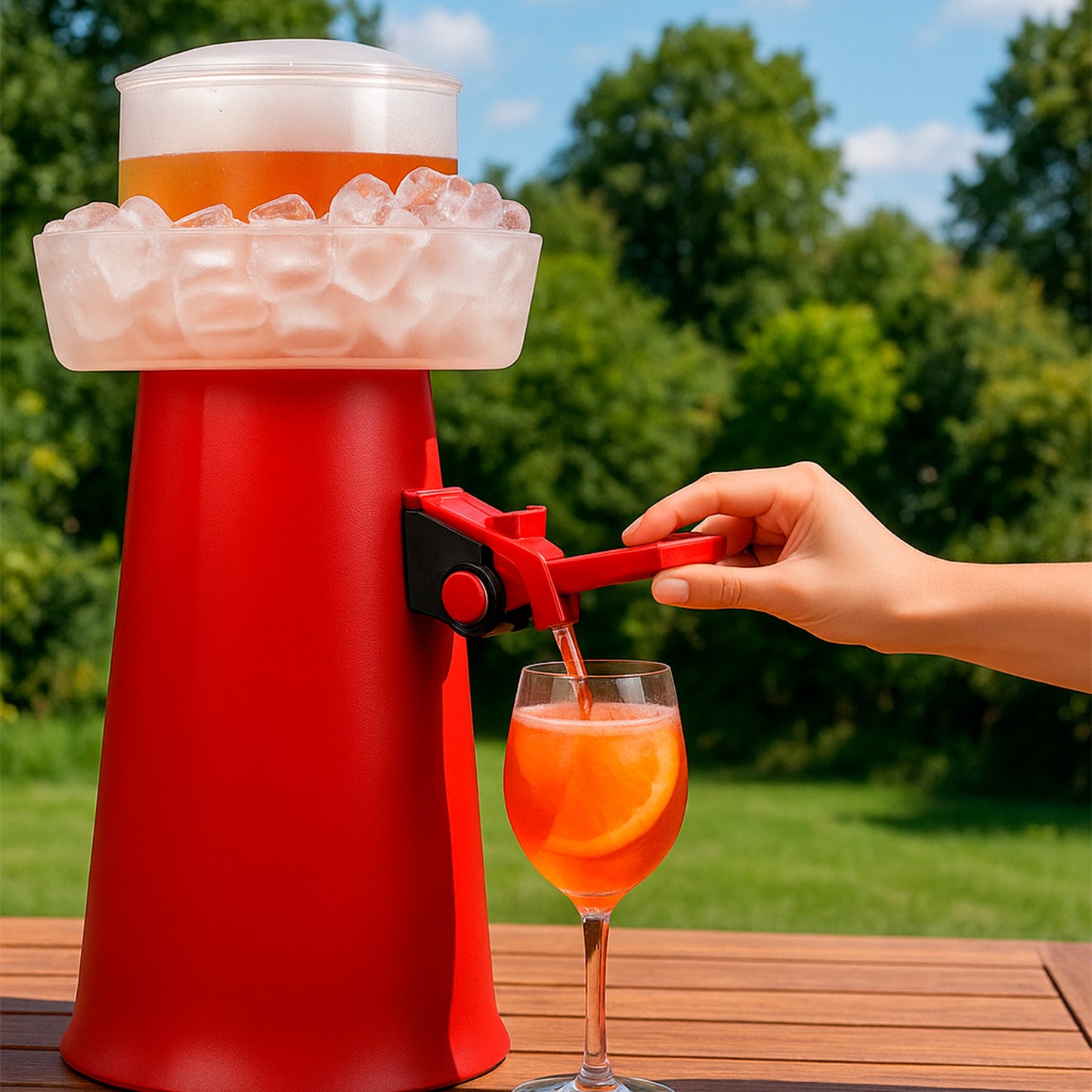 Kit Sprizzer Rosso con 3 Bicchieri eleganza e qualita per aperitivi unici