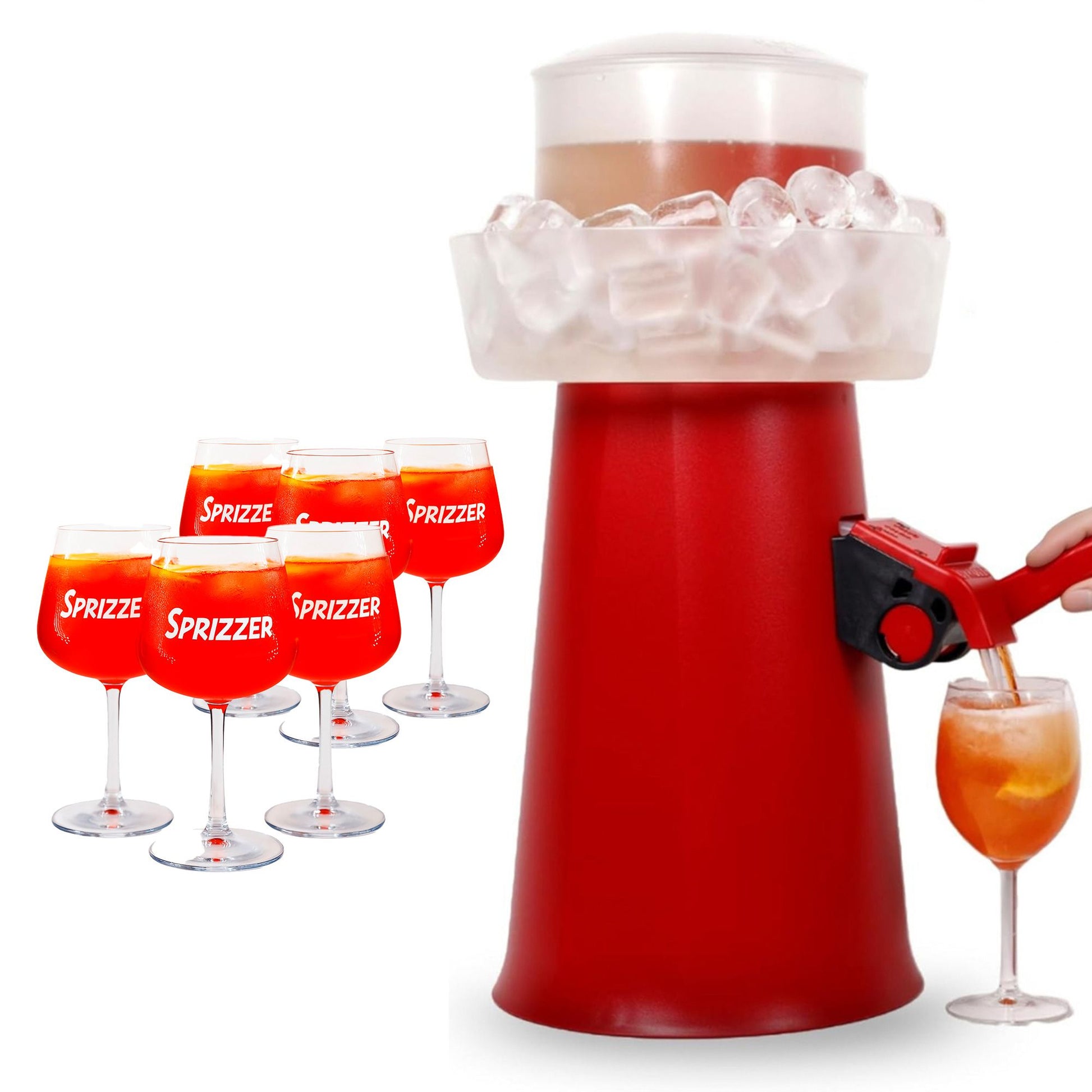 Kit Sprizzer Rosso con 6 bicchieri eleganti – qualita e design italiani acquista ora