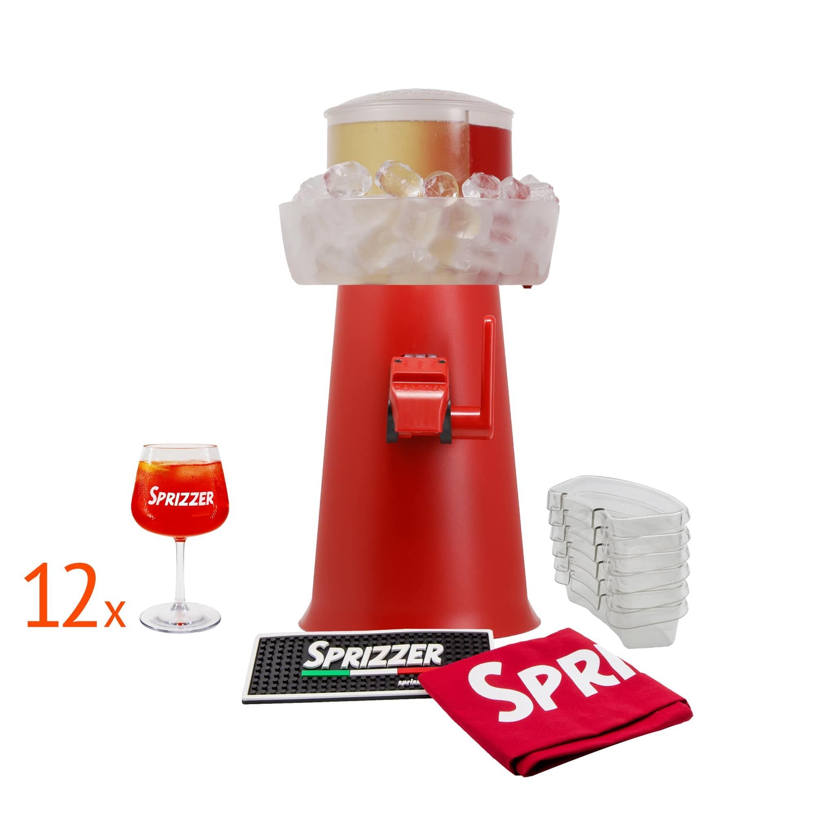 Kit Completo Sprizzer Rosso Eleganza e Qualita per il Tuo Aperitivo