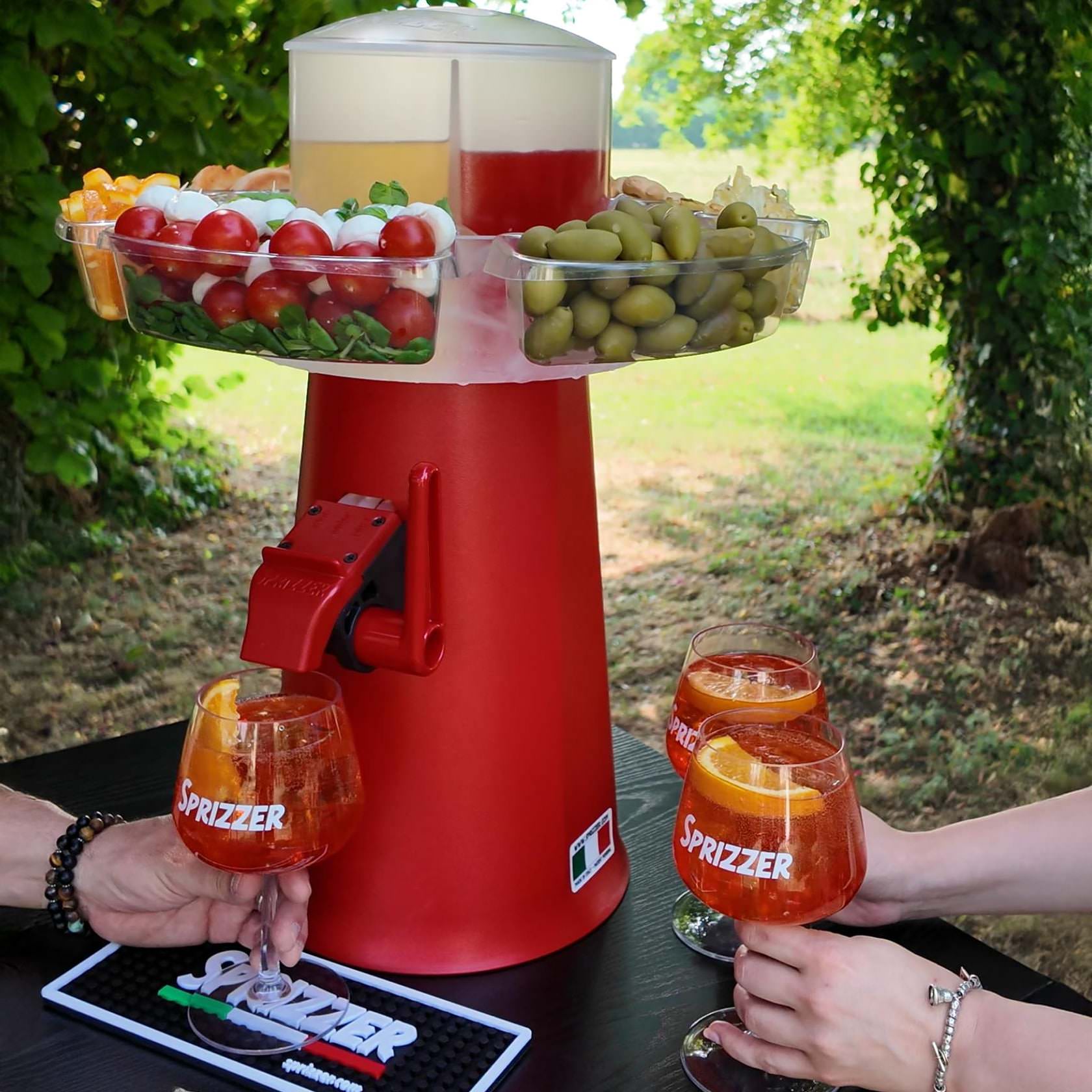 Kit Completo Sprizzer Rosso Eleganza e Qualita per il Tuo Aperitivo