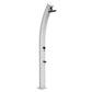 Doccia solare starmatrix in alluminio bianco design elegante e robusto serbatoio 35 l soffione tondo 20 cm miscelatore e rubinetto lavapiedi h 226 cm