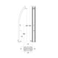 Doccia solare starmatrix ss0970 in alluminio grigio con fascia effetto legno design elegante e resistente serbatoio 40 l miscelatore preciso soffione quadrato e rubinetto lavapiedi h 224 cm