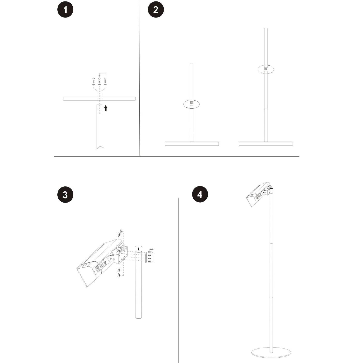 Supporto da terra SINED in acciaio inox 304 per lampade infrarossi