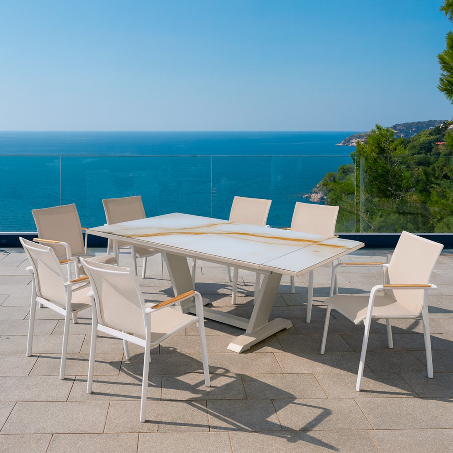 Tavolo da giardino allungabile in travertino Eleganza e resistenza acquista ora
