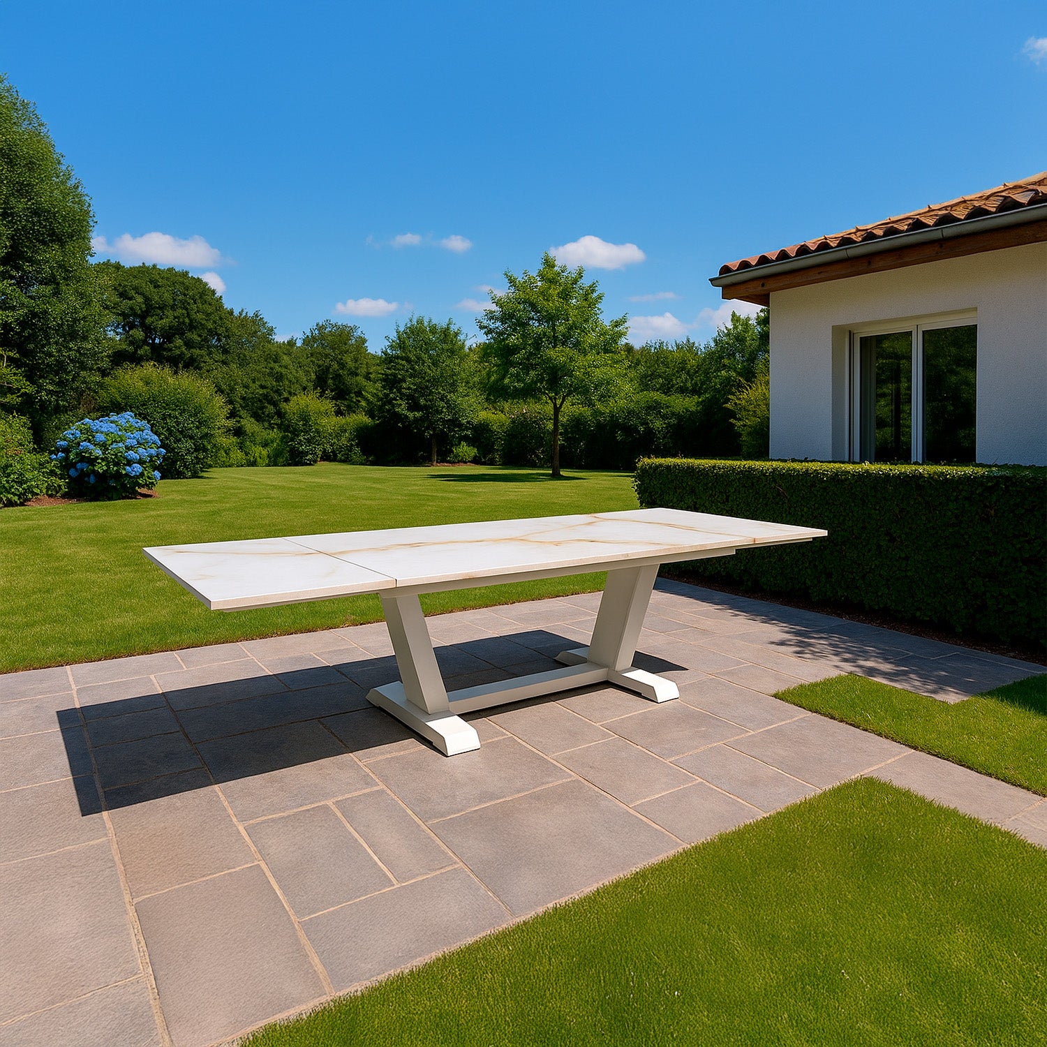 Tavolo da giardino allungabile in travertino Eleganza e resistenza acquista ora