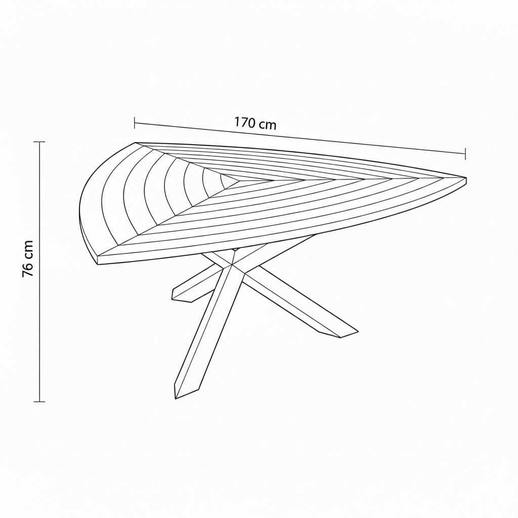 Tavolo da giardino triangolare Sined Superga in teak e alluminio elegante e resistente ideale per ogni spazio esterno