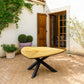 Tavolo da giardino triangolare Sined Superga in teak e alluminio elegante e resistente ideale per ogni spazio esterno