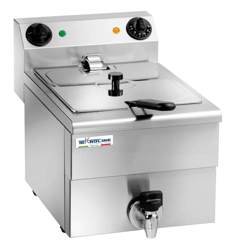 Friggitrice elettrica da banco 10 litri 3500W con rubinetto