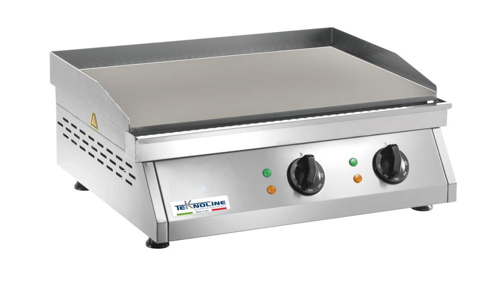 Fry top elettrico doppio liscio 3500W in acciaio inox, design elegante e resistente, ideale per uso professionale e domestico. Acquista ora con spedizione veloce e garanzia post-vendita.
