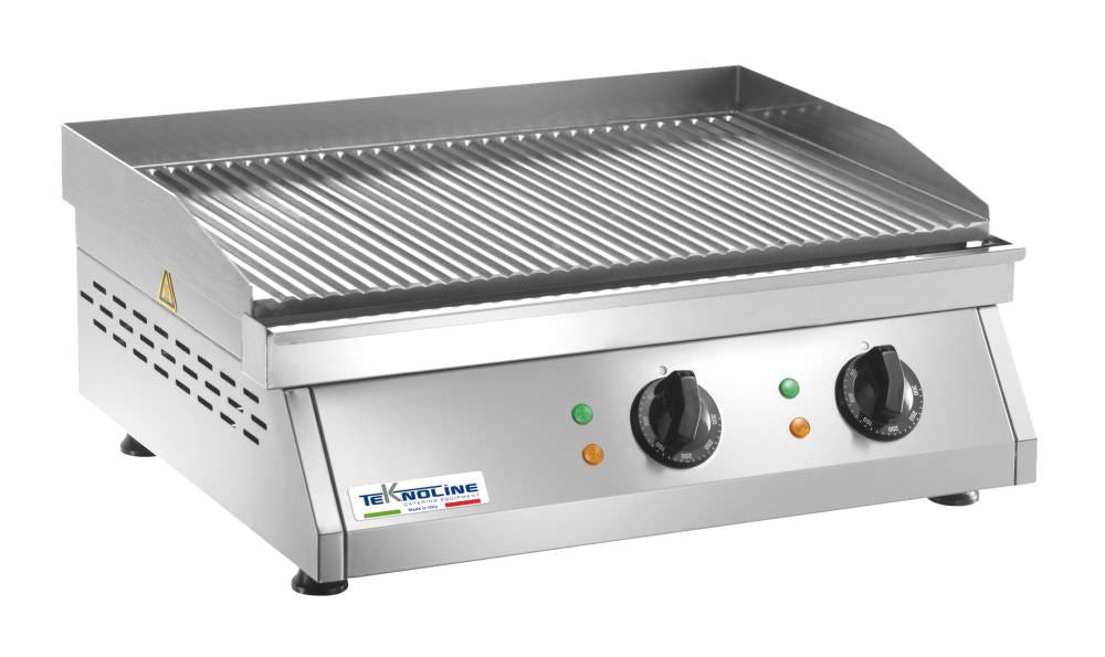 Fry top elettrico doppio 6000w rigato: qualità e design per la tua cucina