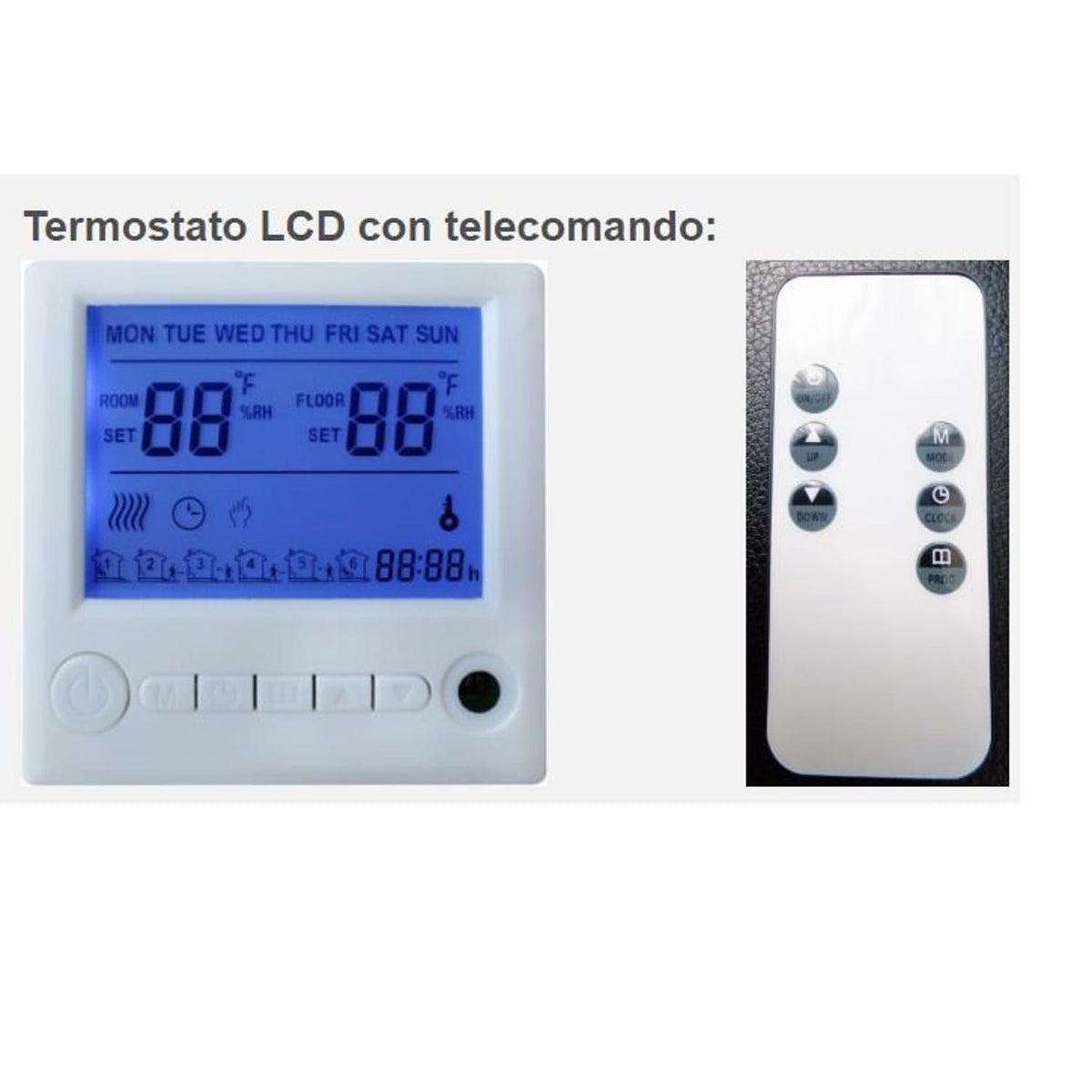 Cronotermostato con telecomando per riscaldatori infrarossi