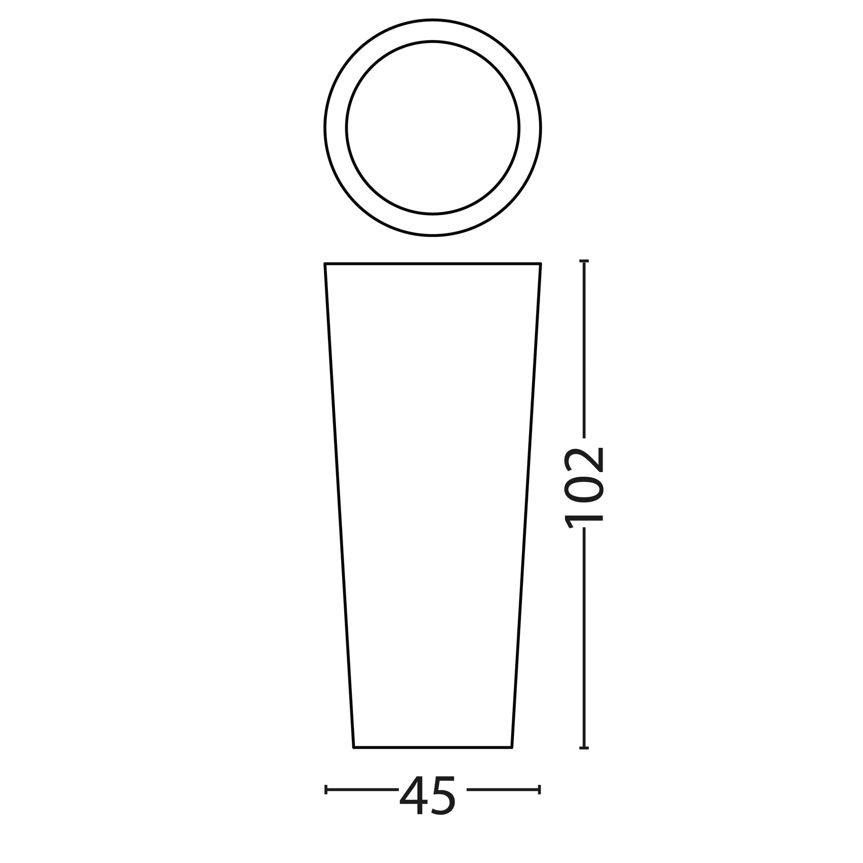 Vaso Luminoso Tondo 102 cm: Eleganza e Resistenza per il Tuo Spazio
