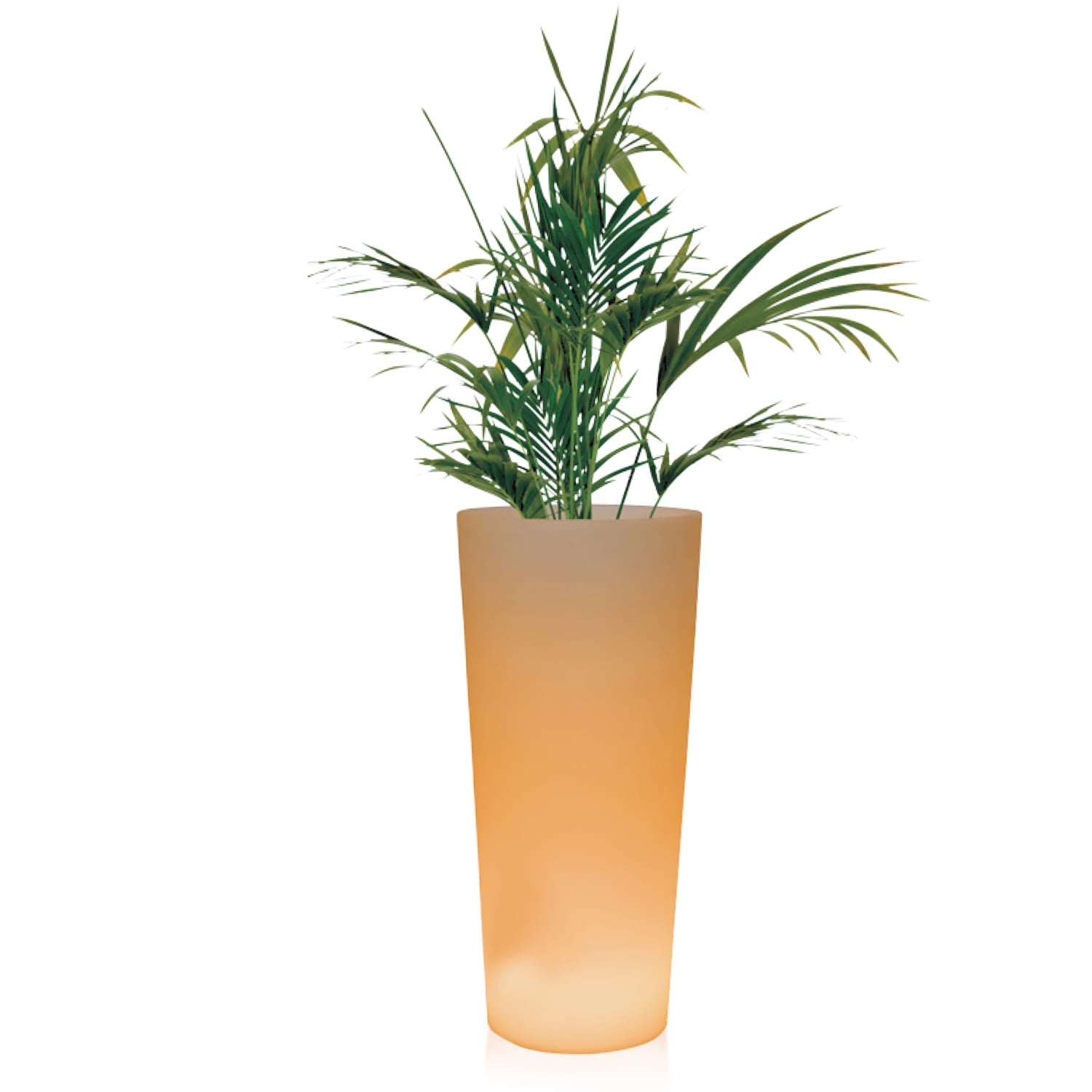 Vaso luminoso solare tondo 86 cm, design elegante e resistente