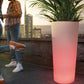 Vaso luminoso solare tondo 86 cm, design elegante e resistente