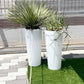 Vaso luminoso solare tondo 86 cm, design elegante e resistente
